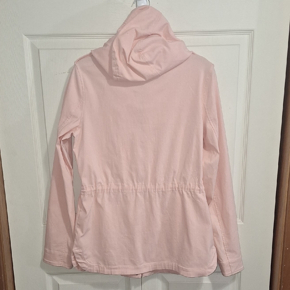 Eden Society Blush Pink Hooded Zip/Snap Front Utility Barn Jacket - S - Picture 4 of 8